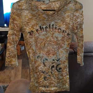 a super sexy super sheer women's small black top with a hoodie